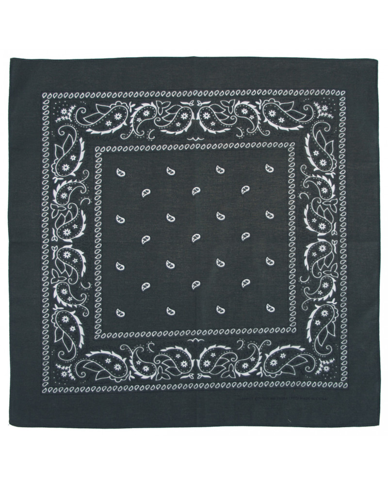 Bandana, oliv-schwarz,ca. 55 x 55 cm, Baumwolle