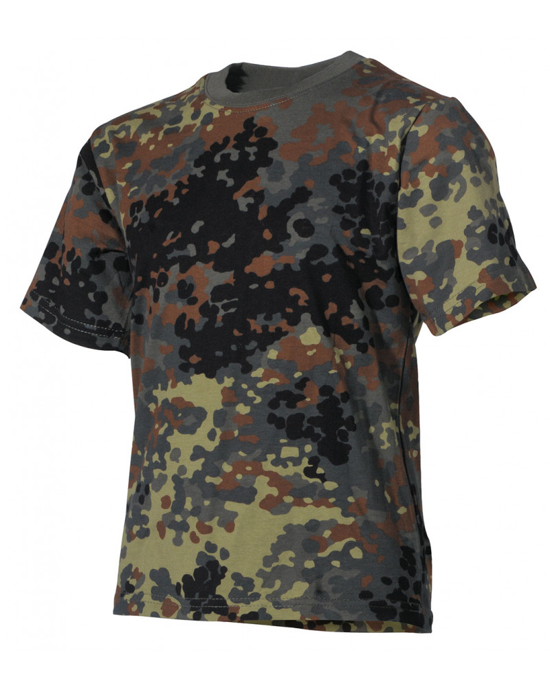 Kinder T-Shirt, flecktarn,halbarm, 170 g/m²