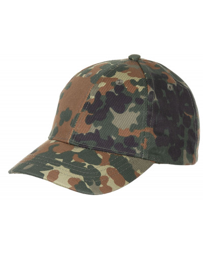 Kinder BB Cap, mit Schild,größenverstellbar, flecktarn