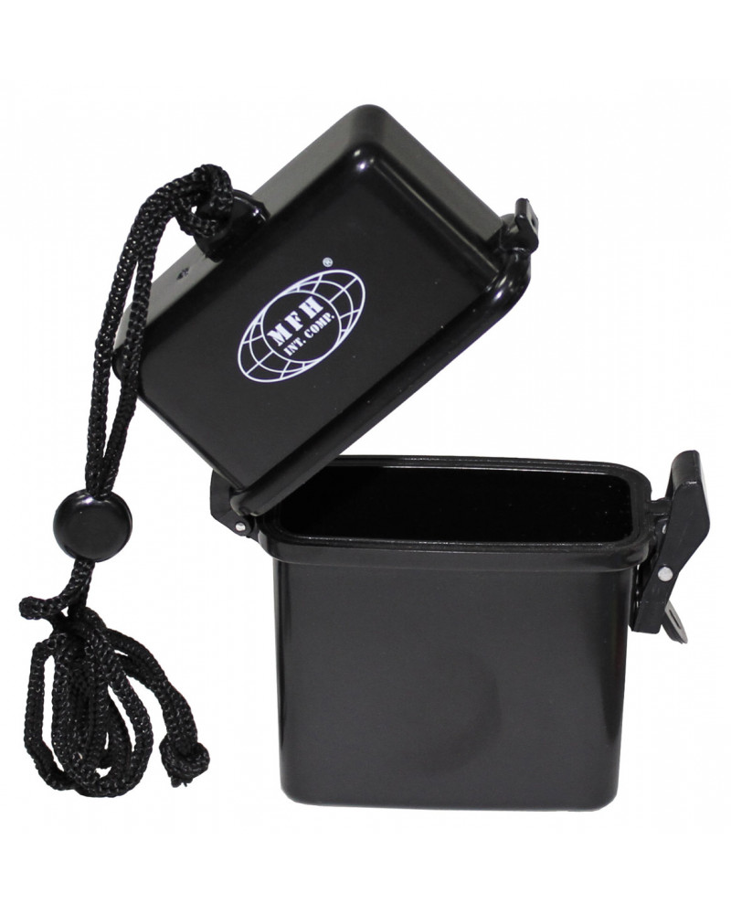 Box, Kunststoff, wasserdicht,Nackenband, schwarz