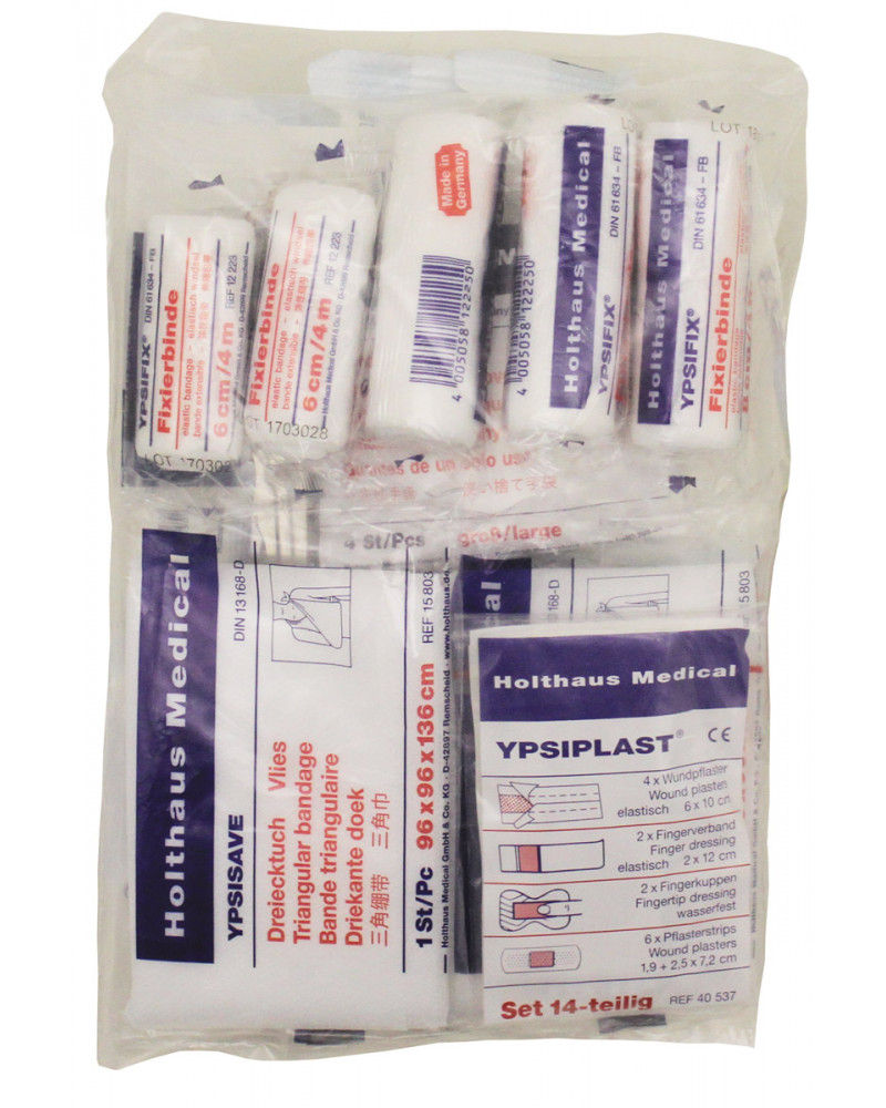 Erste-Hilfe-Füllsortiment,HOLTHAUS, 43-teilig, DIN 13164
