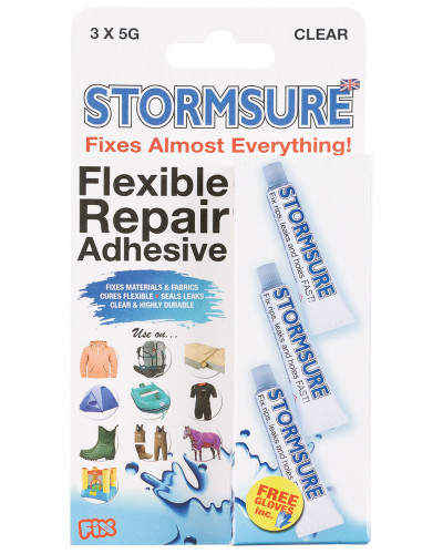 STORMSURE, Reparaturkleber,farblos, 3 x 5 g Tuben
