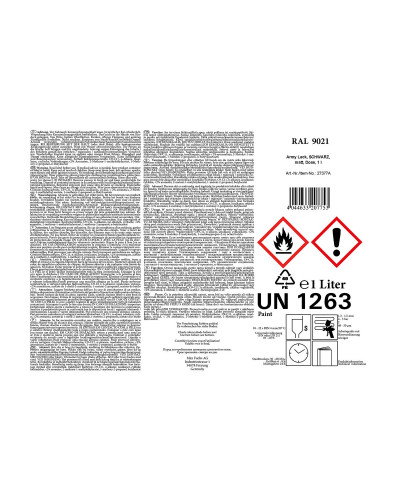 Army Lack, SCHWARZ,matt, Dose, 1 l