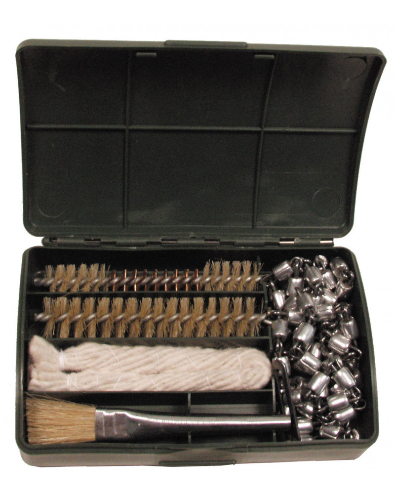 Waffen-Reinigungsset,Kunststoffbox, oliv