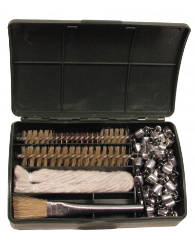 Waffen-Reinigungsset,Kunststoffbox, oliv