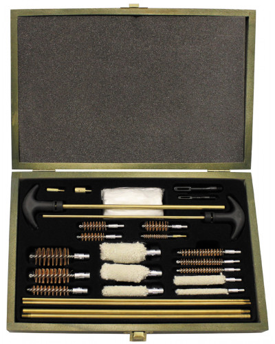 Reinigungsset, für Gewehr undPistole, Multikaliber, Holzbox