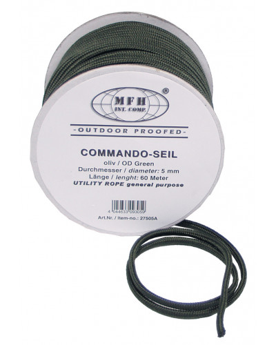 Seil, oliv, 5 mm, 60 Meter
