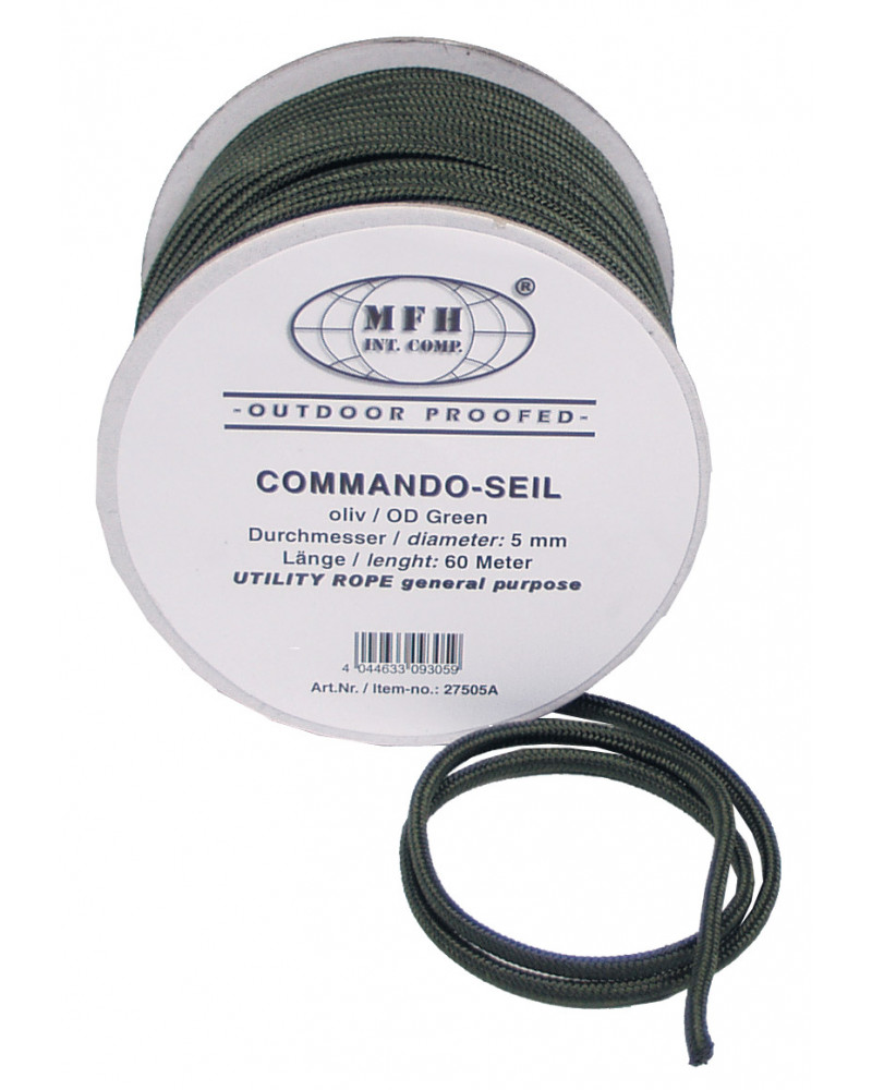 Seil, oliv, 5 mm, 60 Meter
