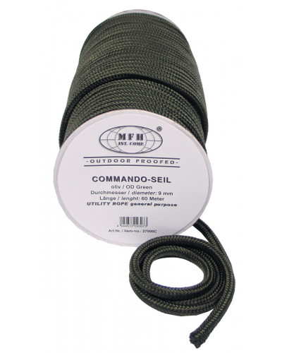 Seil, oliv, 9 mm, 60 Meter