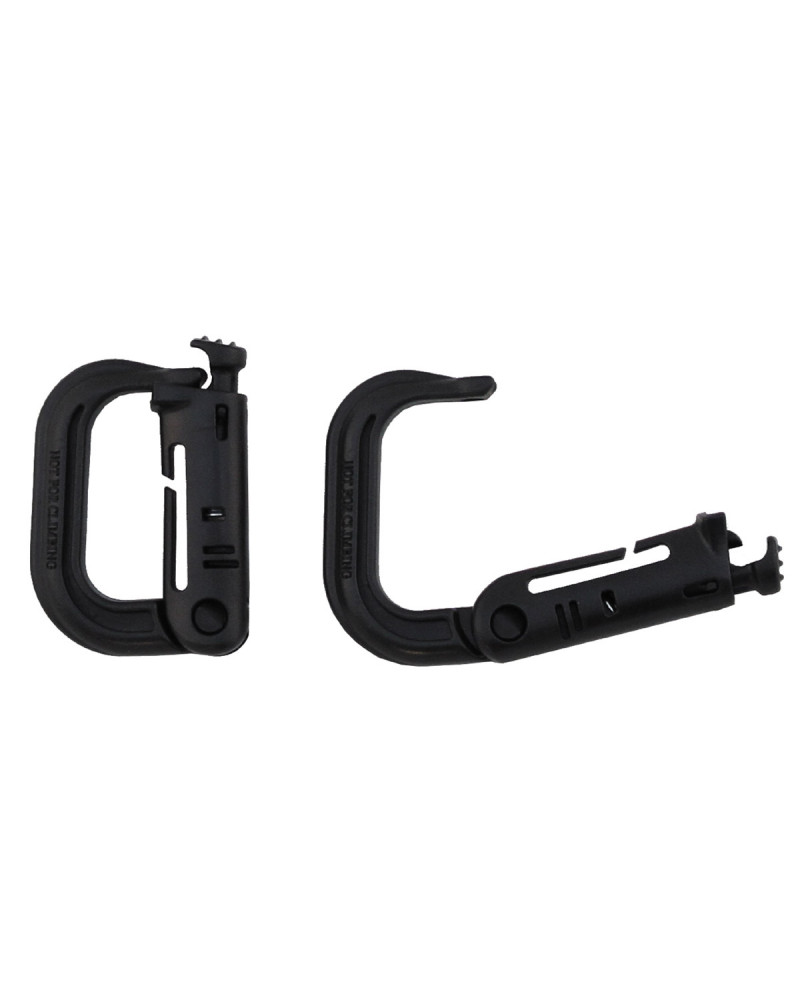 Karabiner, Plastik, "MOLLE",schwarz, 2er Pack