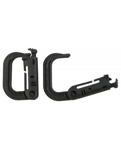 Karabiner, Plastik, "MOLLE",oliv, 2er Pack