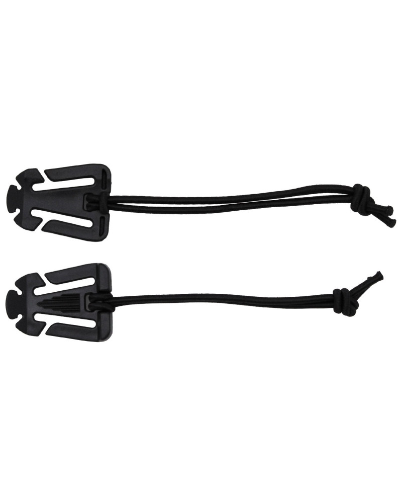 Clip mit Gummiband, "MOLLE",schwarz, 2er Pack