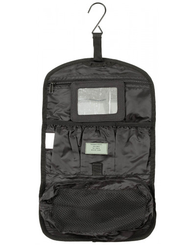 Waschzeugtasche, schwarz,rollbar