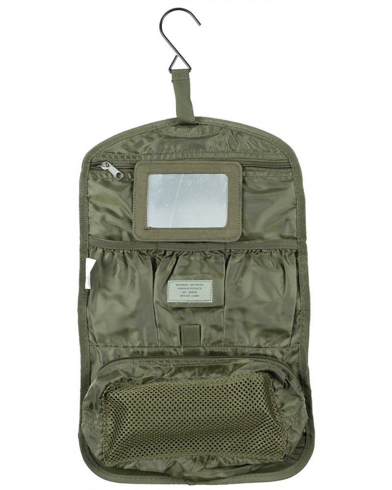 Waschzeugtasche, oliv,rollbar