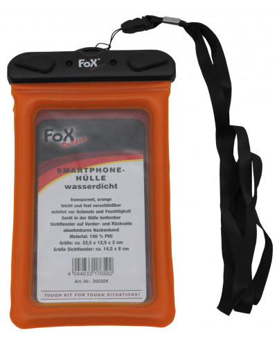 Smartphone Hülle, wasserdicht,transparent, orange