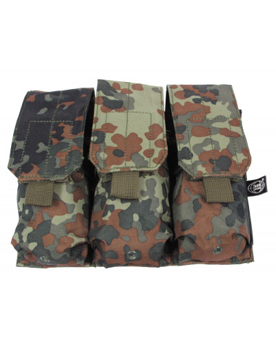 Magazintasche,3-fach,"MOLLE", flecktarn