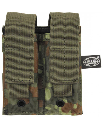 Magazintasche, 2-fach, klein,"MOLLE",flecktarn