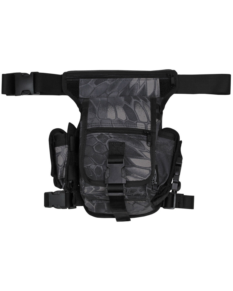 Hip Bag, snake black,Bein- und Gürtelbefestigung