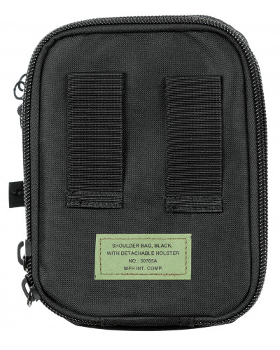 Gürtel-Umhängetasche, schwarz,mit abnehmbarem Holster