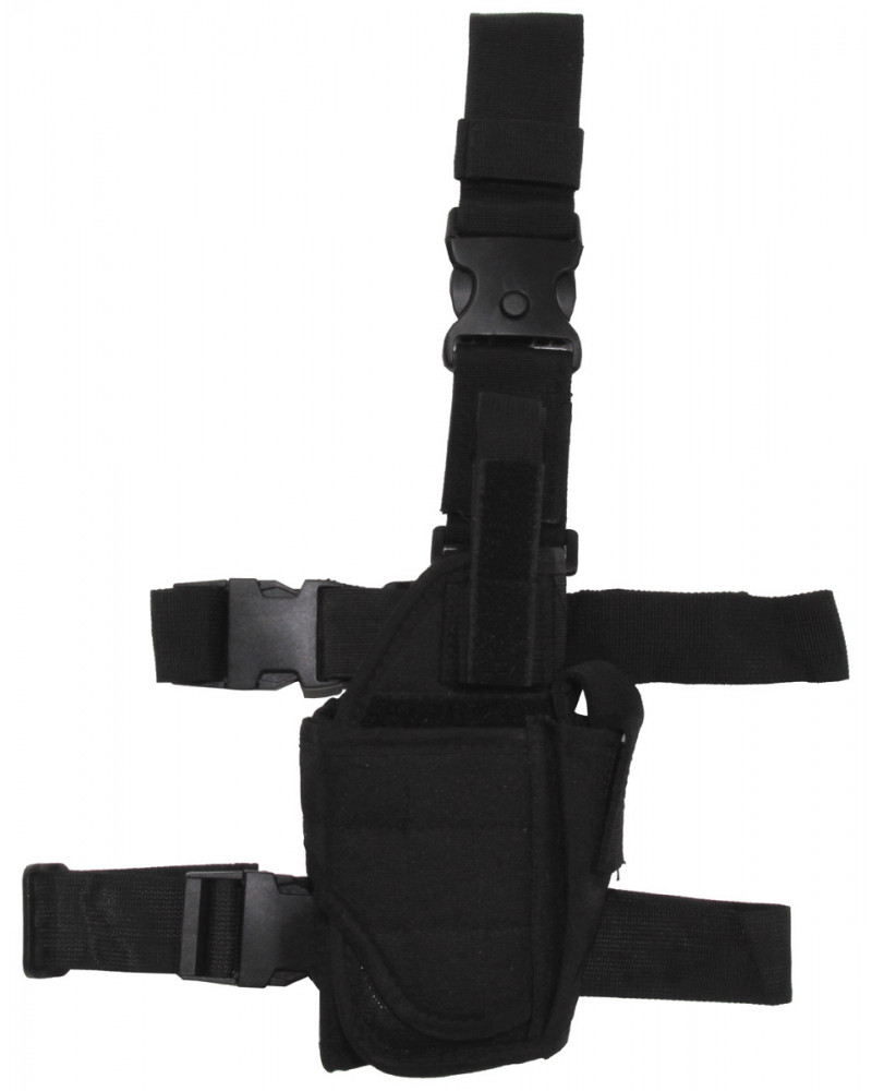 Pistolenbeinholster, schwarz,verstellbar, rechts