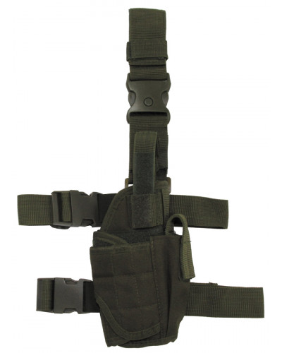 Pistolenbeinholster, oliv,verstellbar, rechts