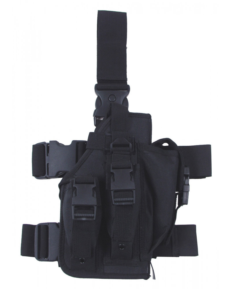 Pistolenbeinholster, schwarz,rechts