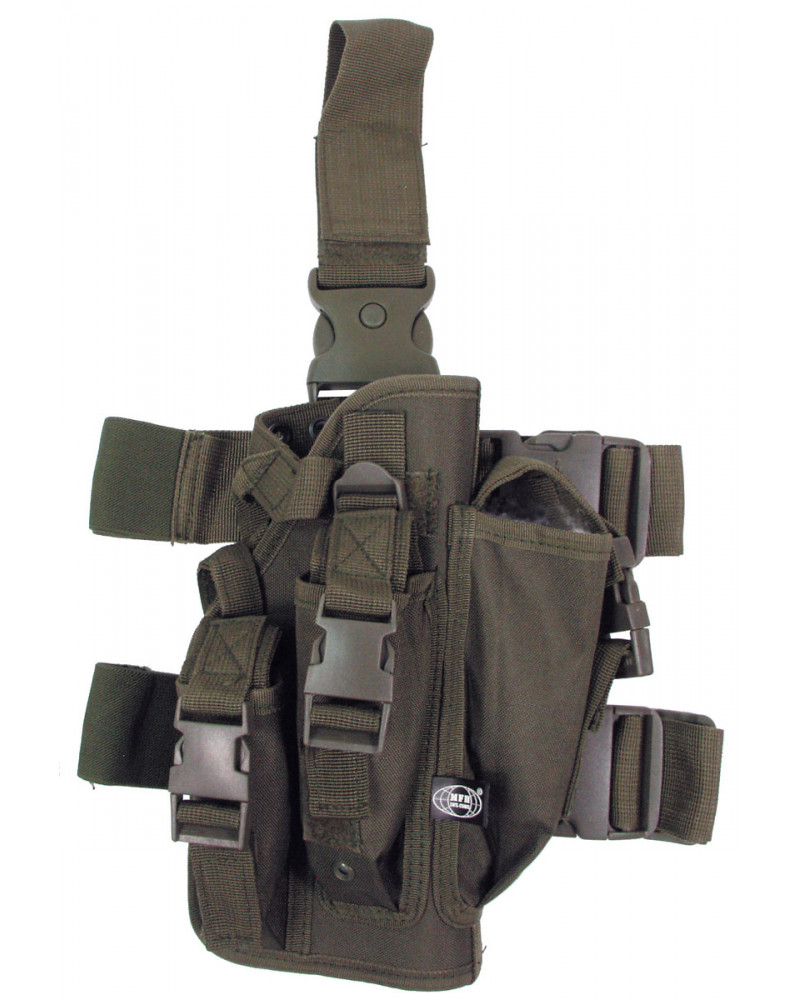 Pistolenbeinholster, oliv,rechts
