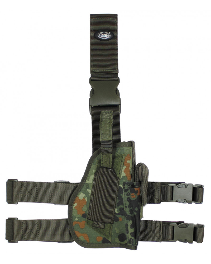 Pistolenbeinholster, rechts,flecktarn