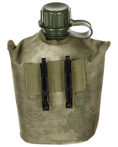 US Plastikfeldflasche, 1 l,Hülle, HDT-camo FG, BPA-frei