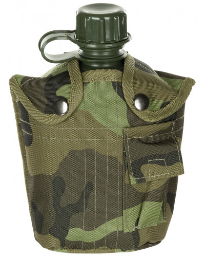 US Plastikfeldflasche, 1 l,Hülle, M 95 CZ tarn, BPA-frei