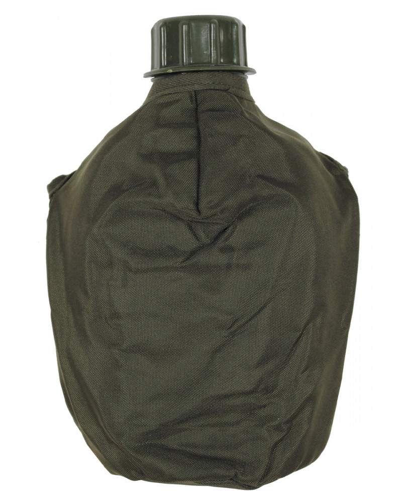 Plastikfeldflasche, oliv, neu,1 l, mit österr. Hülle neuw.