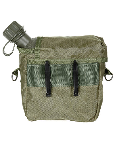 US Feldflasche, eckig,mit Hülle, oliv, 2 Qt