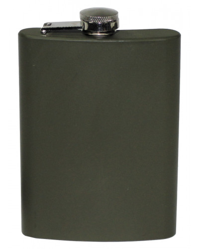 Flachmann, Edelstahl,oliv, 8 OZ, 225 ml