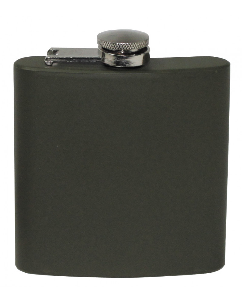Flachmann, Edelstahl,oliv, 6 OZ, 170 ml