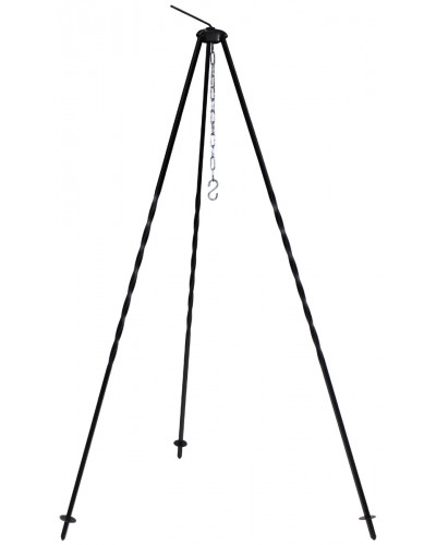 Ungar. Dreibein, ca. 1,2 m,Eisen, mit Kette und Haken