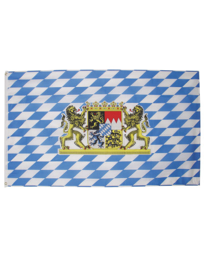 Fahne, Bayern mit Löwen,Polyester, 90 x 150 cm