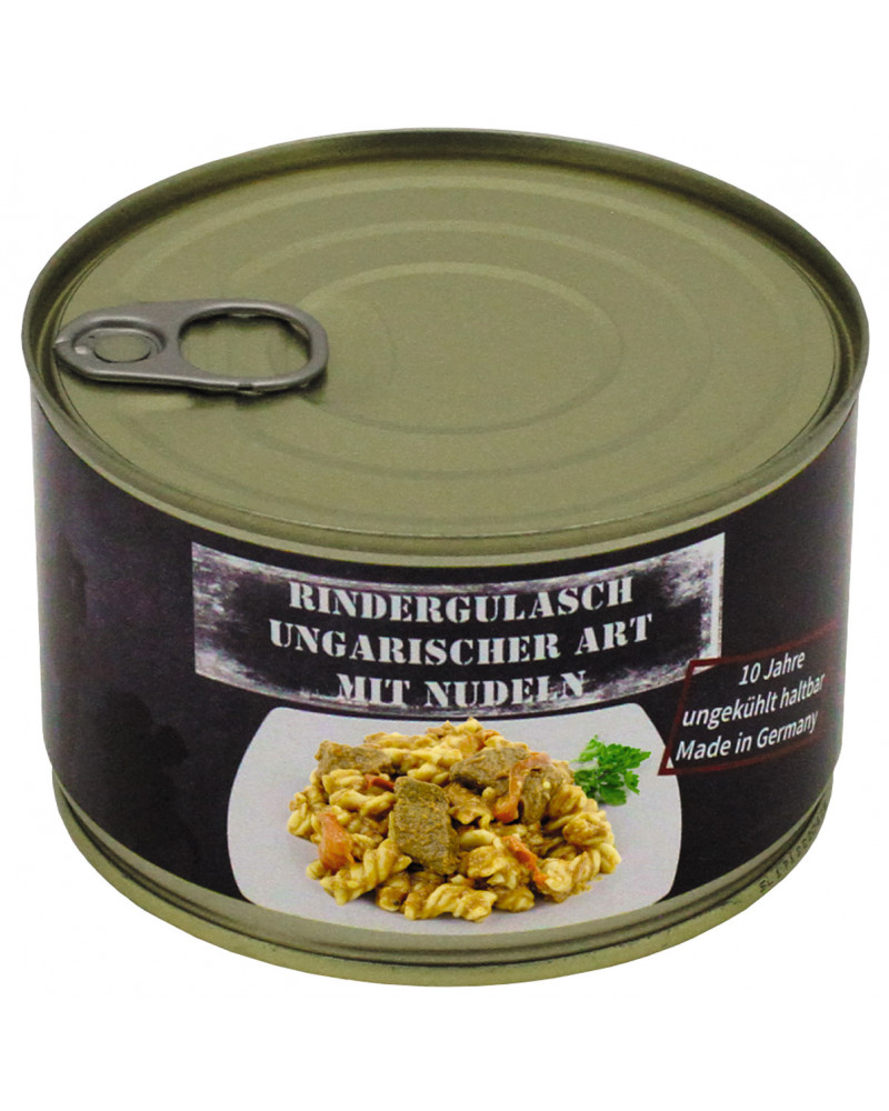 Rindergulasch ungar. m.Nudeln,Vollkonserve, 400 g, 7% Mwst.