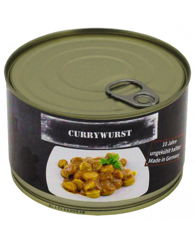 Currywurst, Vollkonserve,400 g, 7% Mwst.