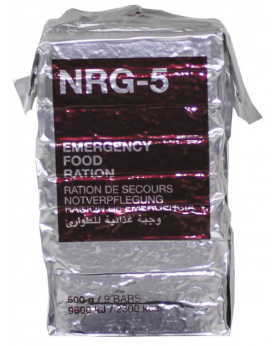 Notverpflegung, NRG-5,500 g, (9 Riegel), 7% Mwst.