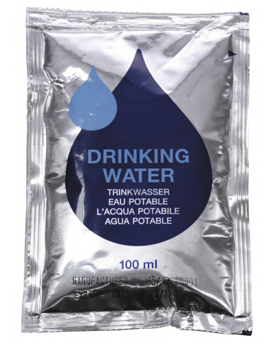 Trinkwasser, "Emergency",Pack mit 5 x 100 ml Beutel
