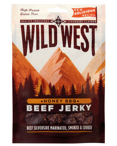 Wild West, Beef JerkyHoney BBQ, 70 g, 7% Mwst.