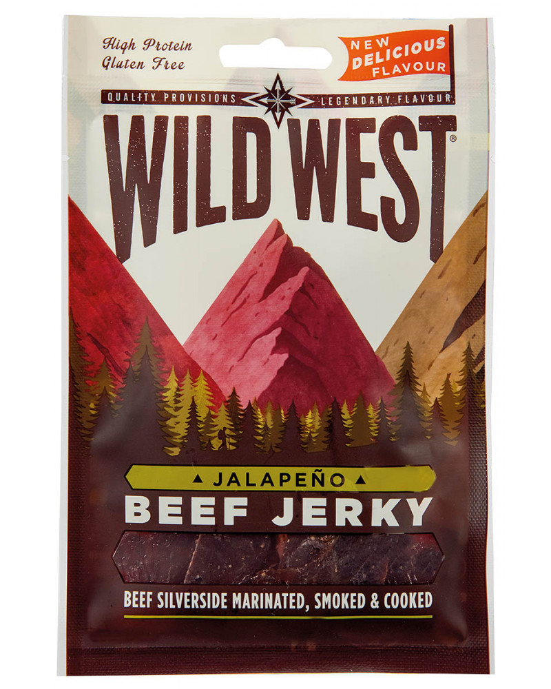 Wild West, Beef JerkyJalapeno, 70 g, 7% Mwst.