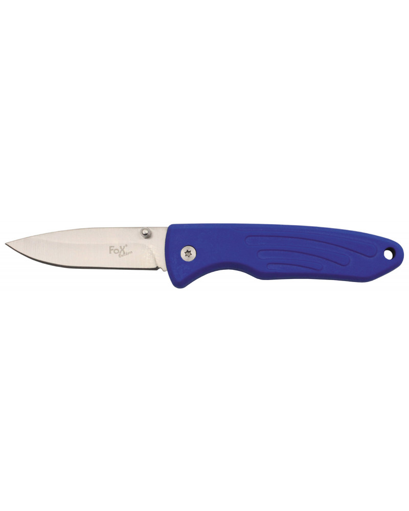 Klappmesser, Einhand, blau,TPR Griff