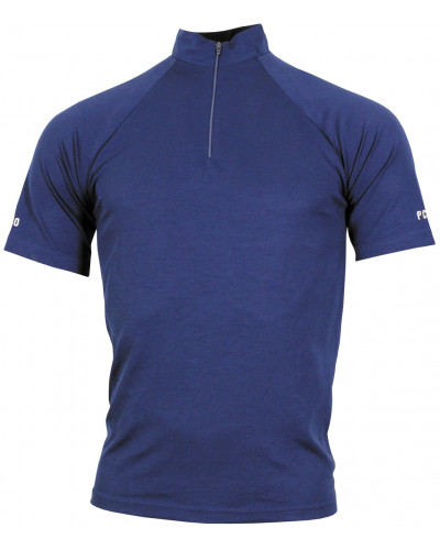 10 Stk. Brit. Funktions-Shirt, blau,Reißverschluss, gebr.