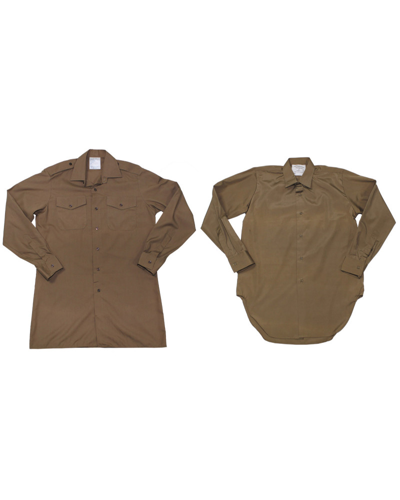 10 Stk. Brit. Feldhemd, khaki,langarm, gebr.