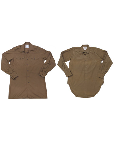 10 Stk. Brit. Feldhemd, khaki,langarm, gebr.
