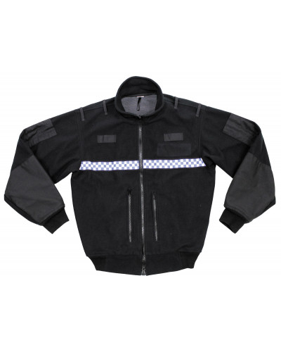 5 Stk. Brit. Fleece-Jacke, winddicht,"Police", schwarz, gebr.