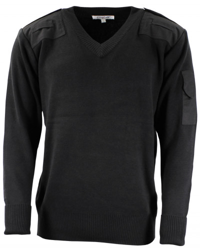 Brit. Pullover, schwarz,Polizei, V-Ausschnitt, neuw.