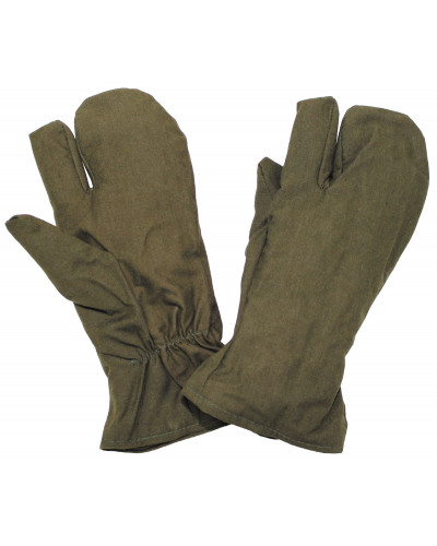 10 Stk. CZ/SK Handschuhe, M 55,oliv, 3 Finger, gebr.