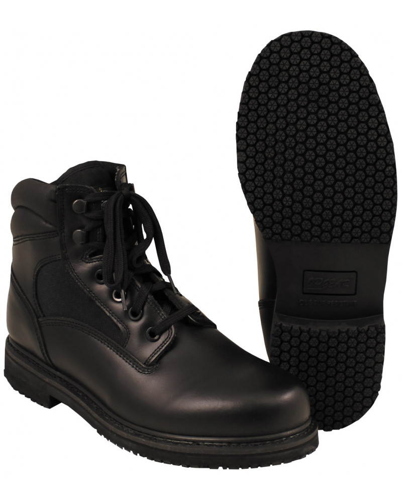 Brit. Stiefel, "Security",Leder, schwarz, neuw.